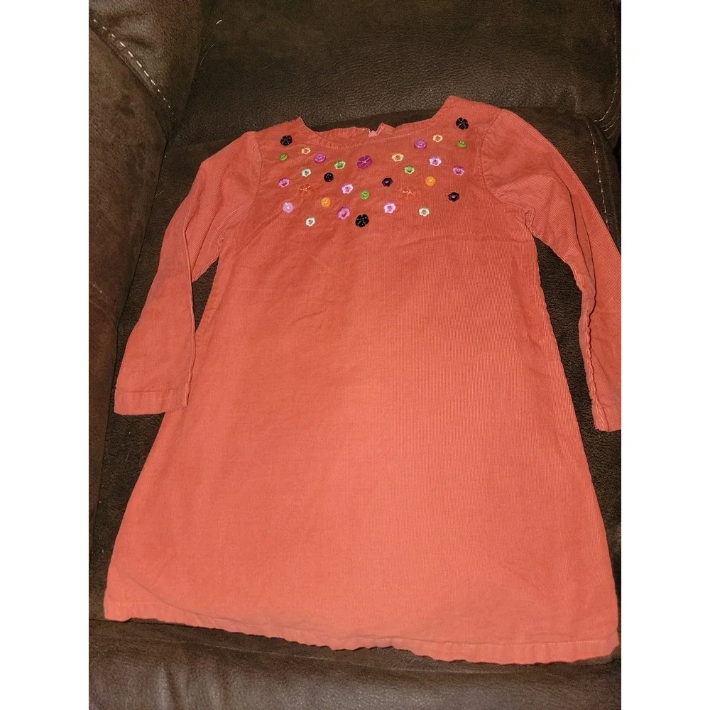 Gymboree all about buttons floral corduroy dress size 4t